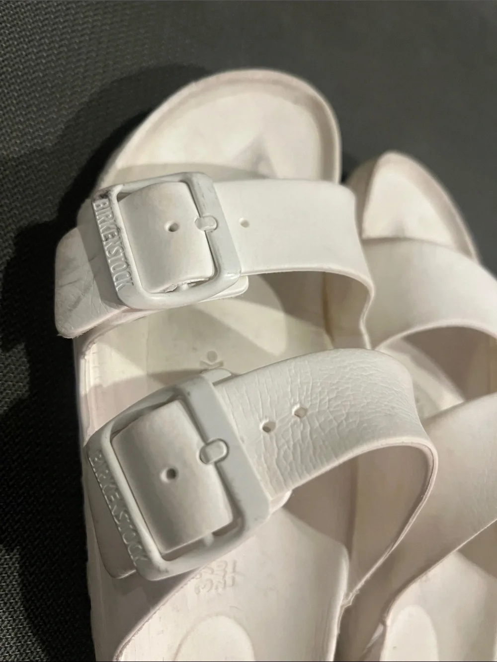 Birkenstock Kids White Double-Strap EVA Sandals